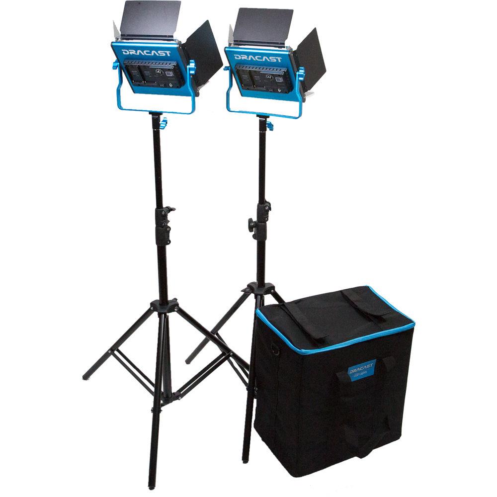 Dracast Silver Series LED500 Daylight 2-Light Kit with Soft Case