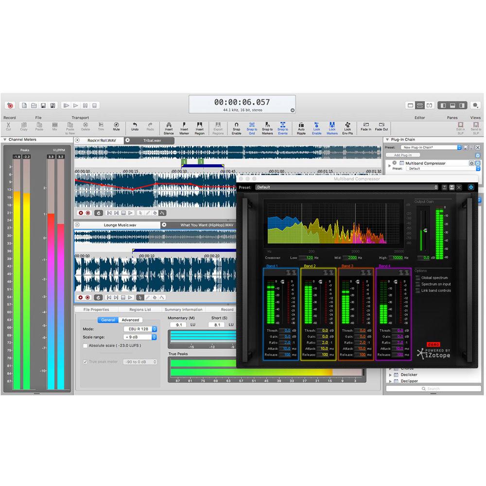 MAGIX Entertainment SOUND FORGE PRO Mac 3 - Audio Waveform Editor