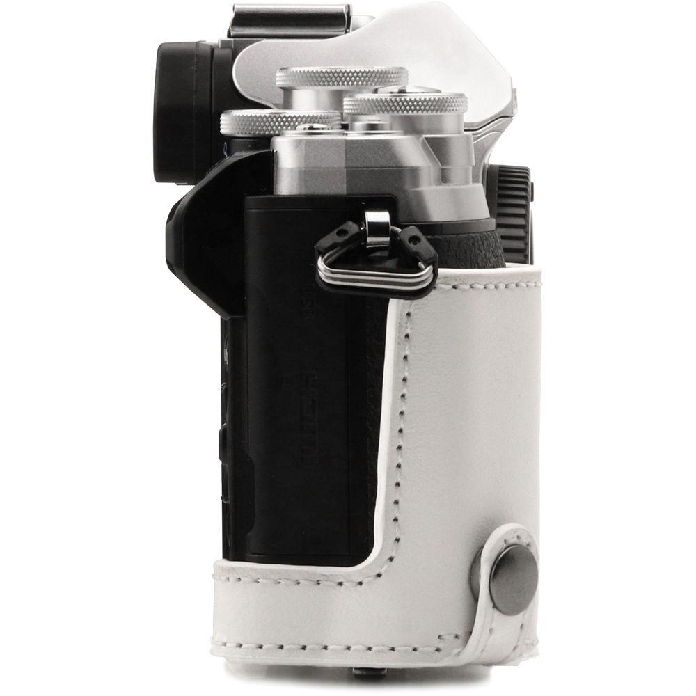 MegaGear Ever Ready Leather Camera Case for Olympus OM-D E-M10 Mark III with 14-42mm Lens