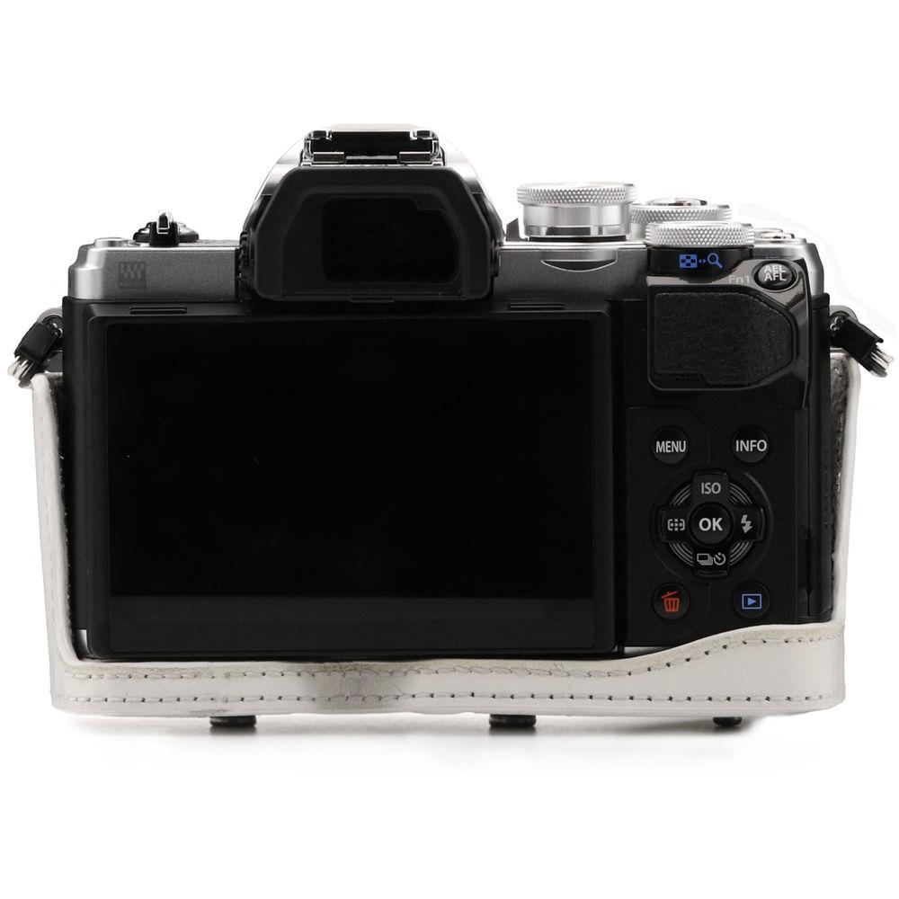 MegaGear Ever Ready Leather Camera Case for Olympus OM-D E-M10 Mark III with 14-42mm Lens