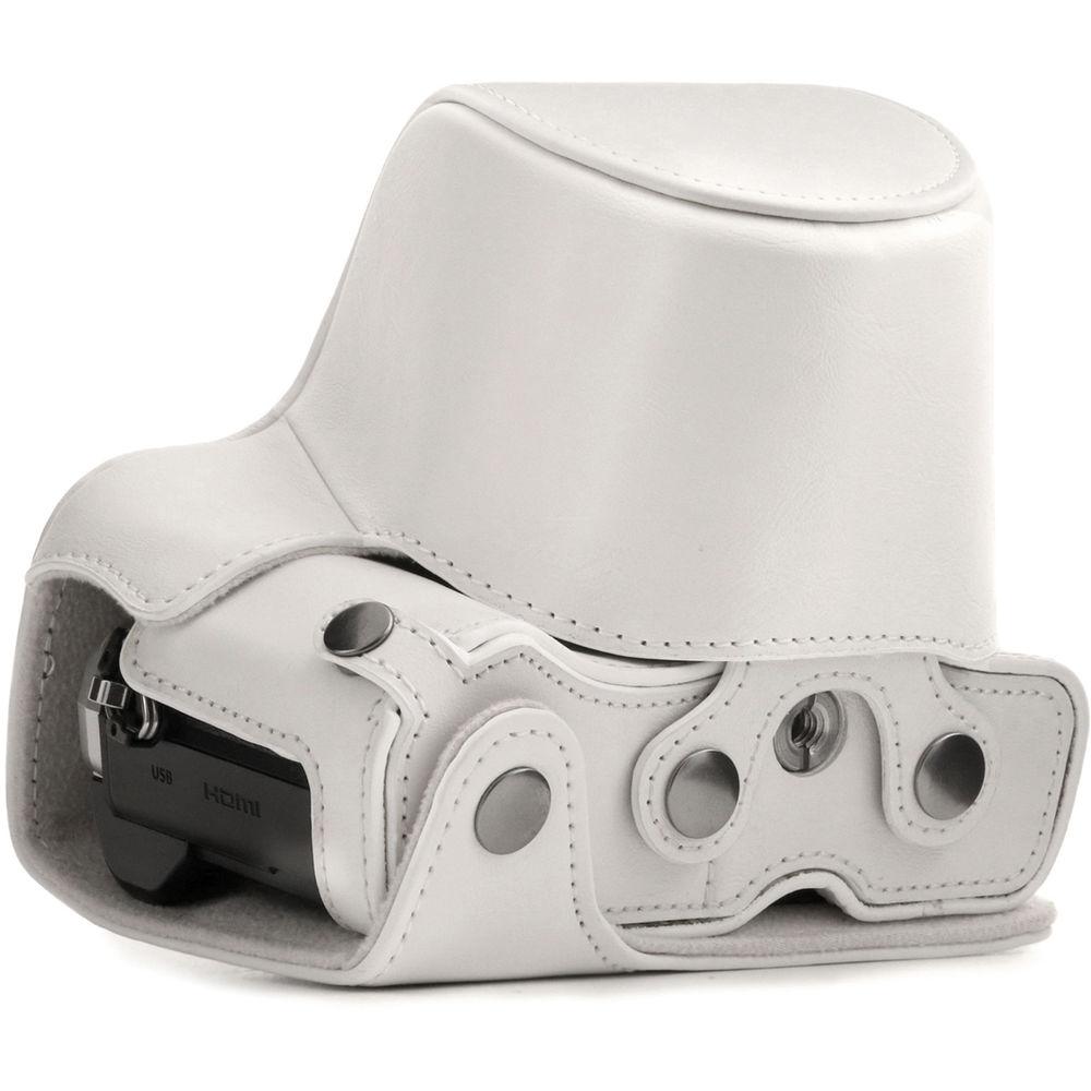 MegaGear Ever Ready Leather Camera Case for Olympus OM-D E-M10 Mark III with 14-42mm Lens