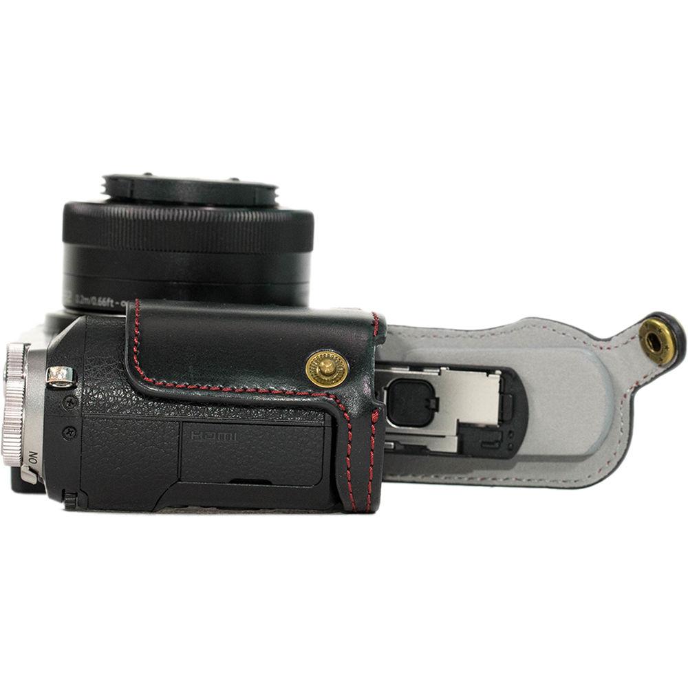 MegaGear Ever Ready Leather Half-Bottom Camera Case for Panasonic LUMIX GX85