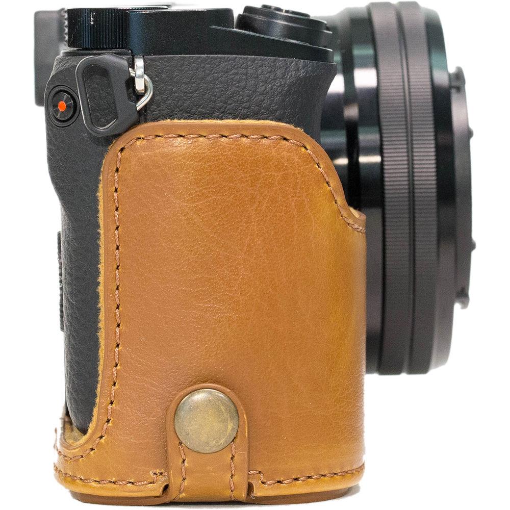 MegaGear Ever Ready Leather Half-Bottom Camera Case for Sony Alpha a5100