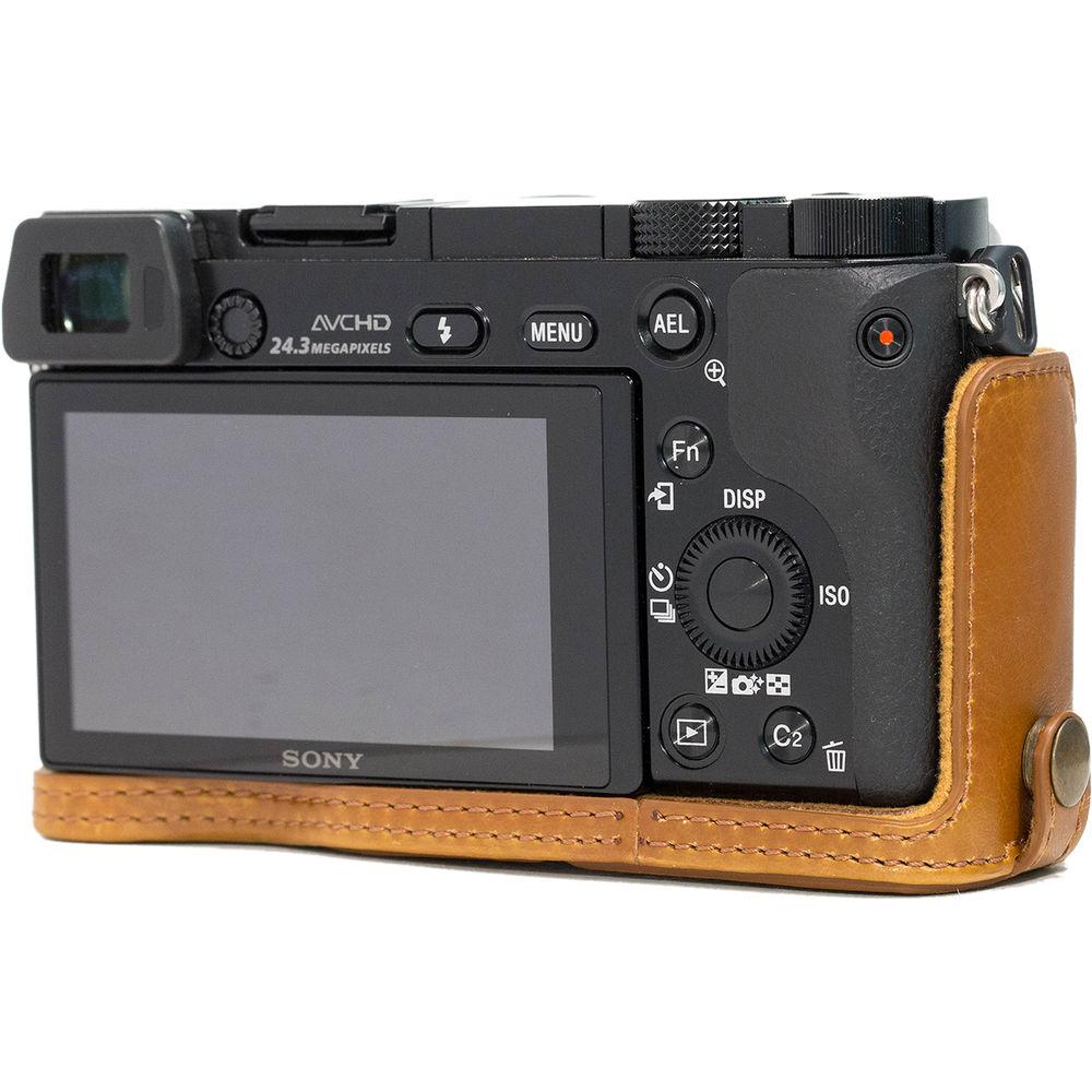 MegaGear Ever Ready Leather Half-Bottom Camera Case for Sony Alpha a5100