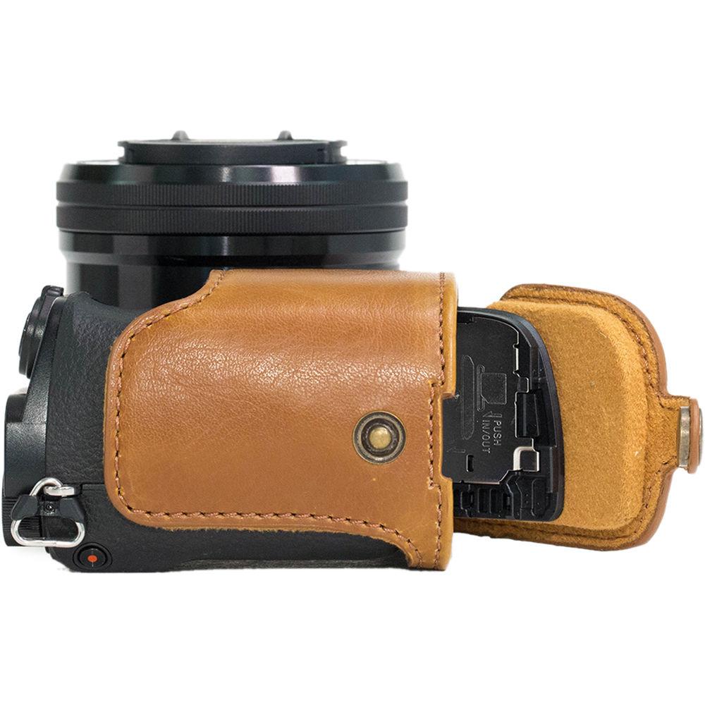 MegaGear Ever Ready Leather Half-Bottom Camera Case for Sony Alpha a5100
