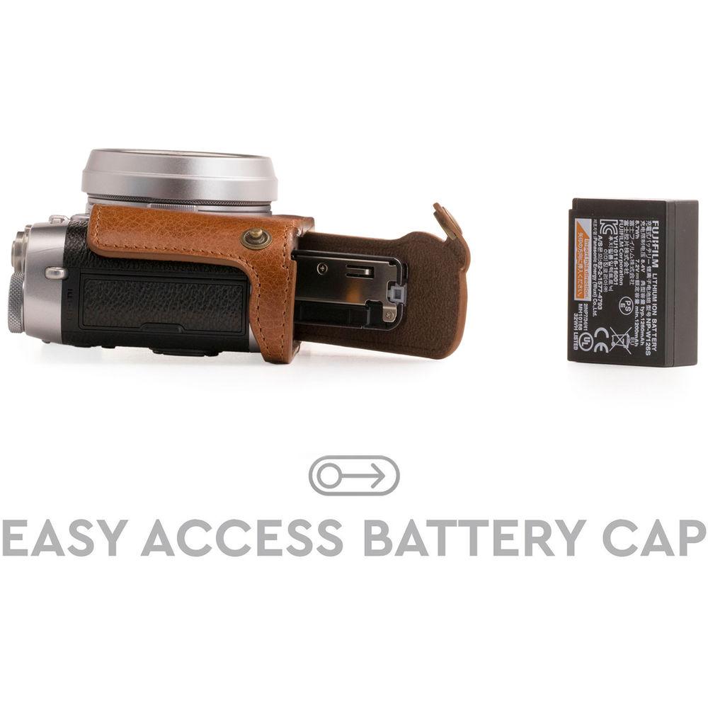 MegaGear Ever Ready Leather Half Case and Strap for Fujifilm X100F