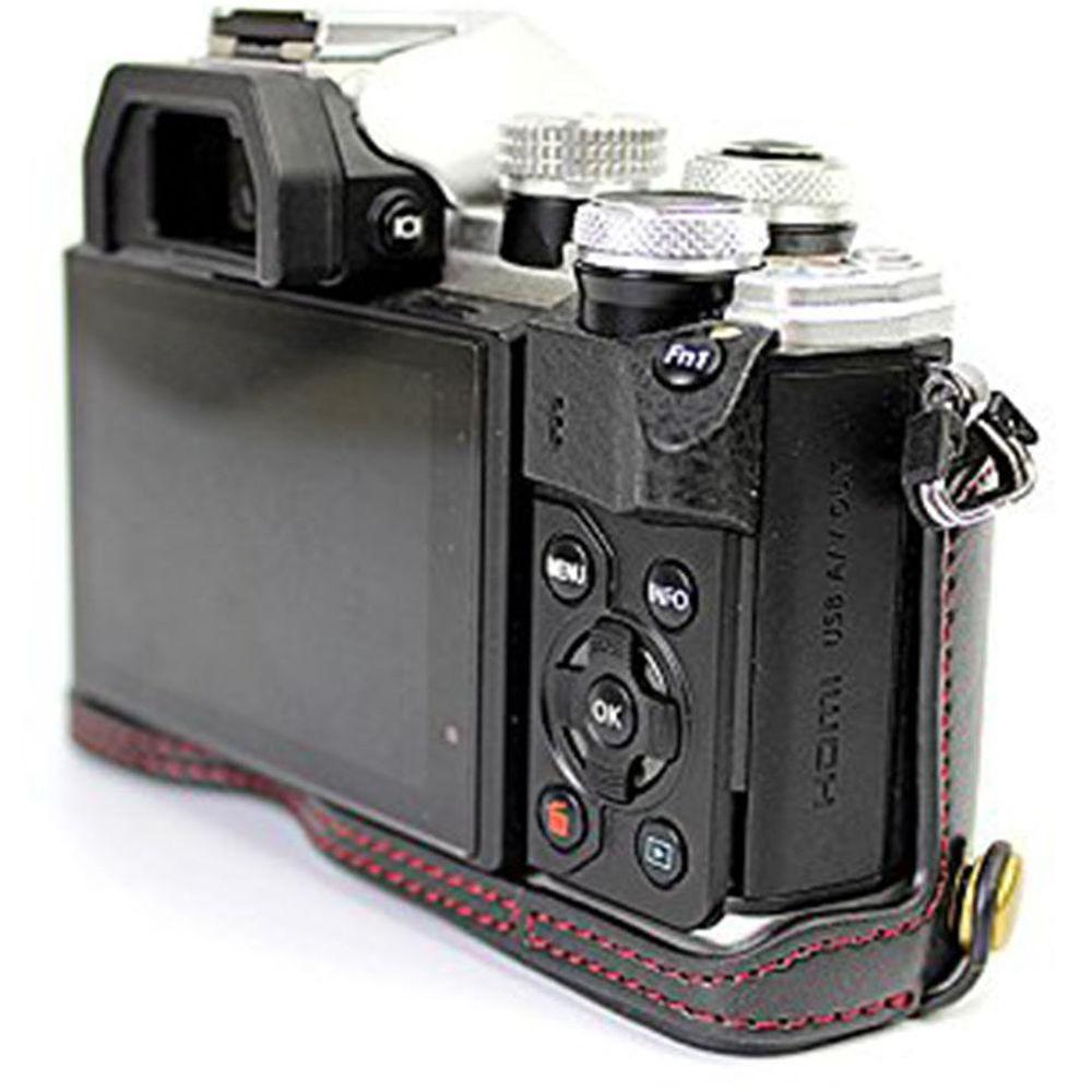 MegaGear Ever Ready PU Leather Half Case and Strap for Olympus OM-D, E-M5 Mark II