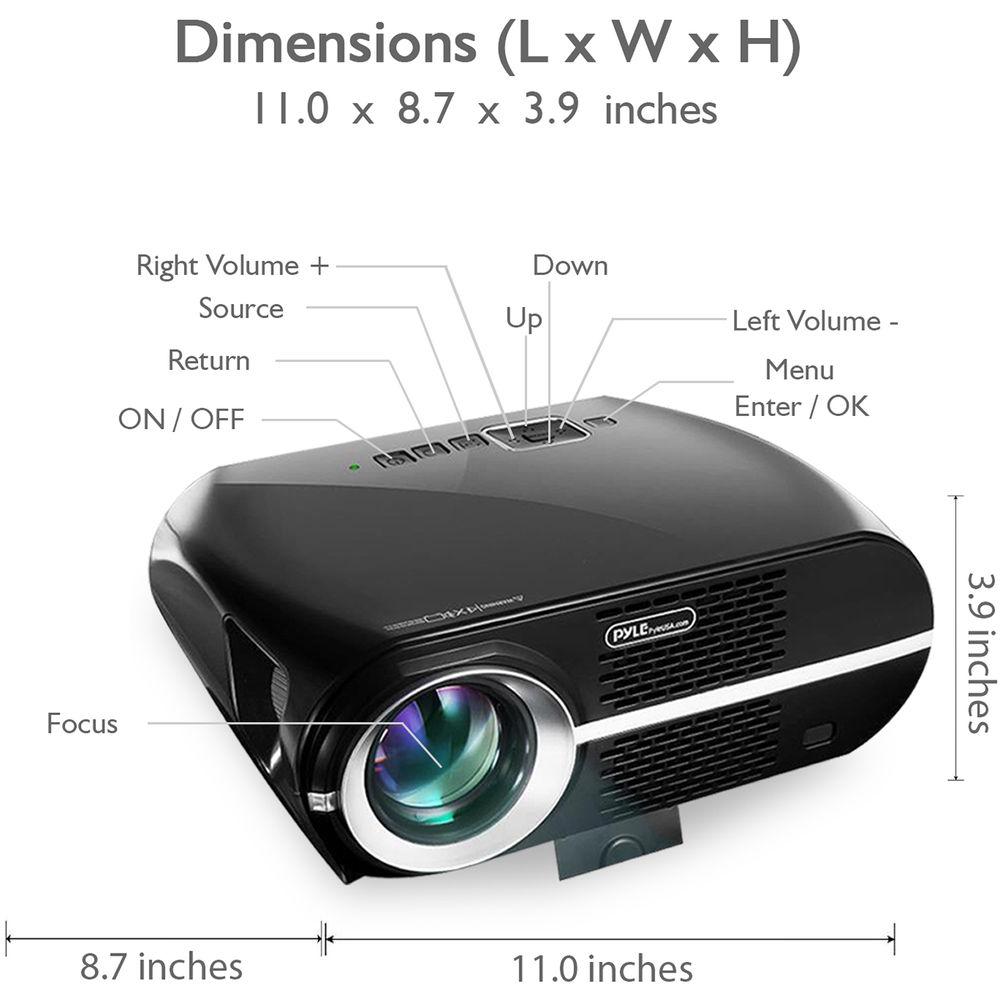 Pyle Pro PRJLE67 WXGA LCD Home Theater Projector