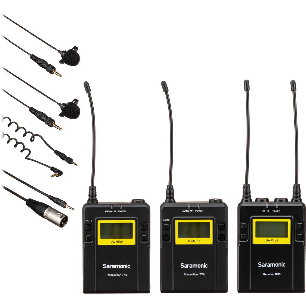 Saramonic UwMic9 2-Person Camera-Mount Wireless Omni Lavalier Microphone System
