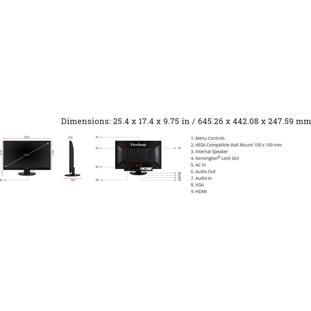 ViewSonic VA2746MH-LED 27" 16:9 LCD Monitor
