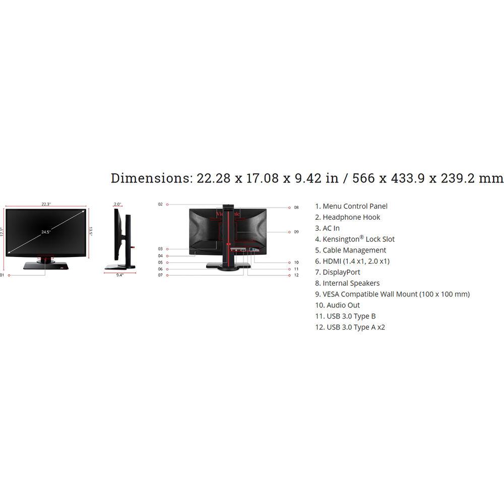 ViewSonic XG2530 25" 16:9 LCD Gaming Monitor