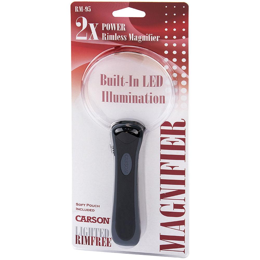 Carson RM-95 2x RimFree Lighted Magnifier