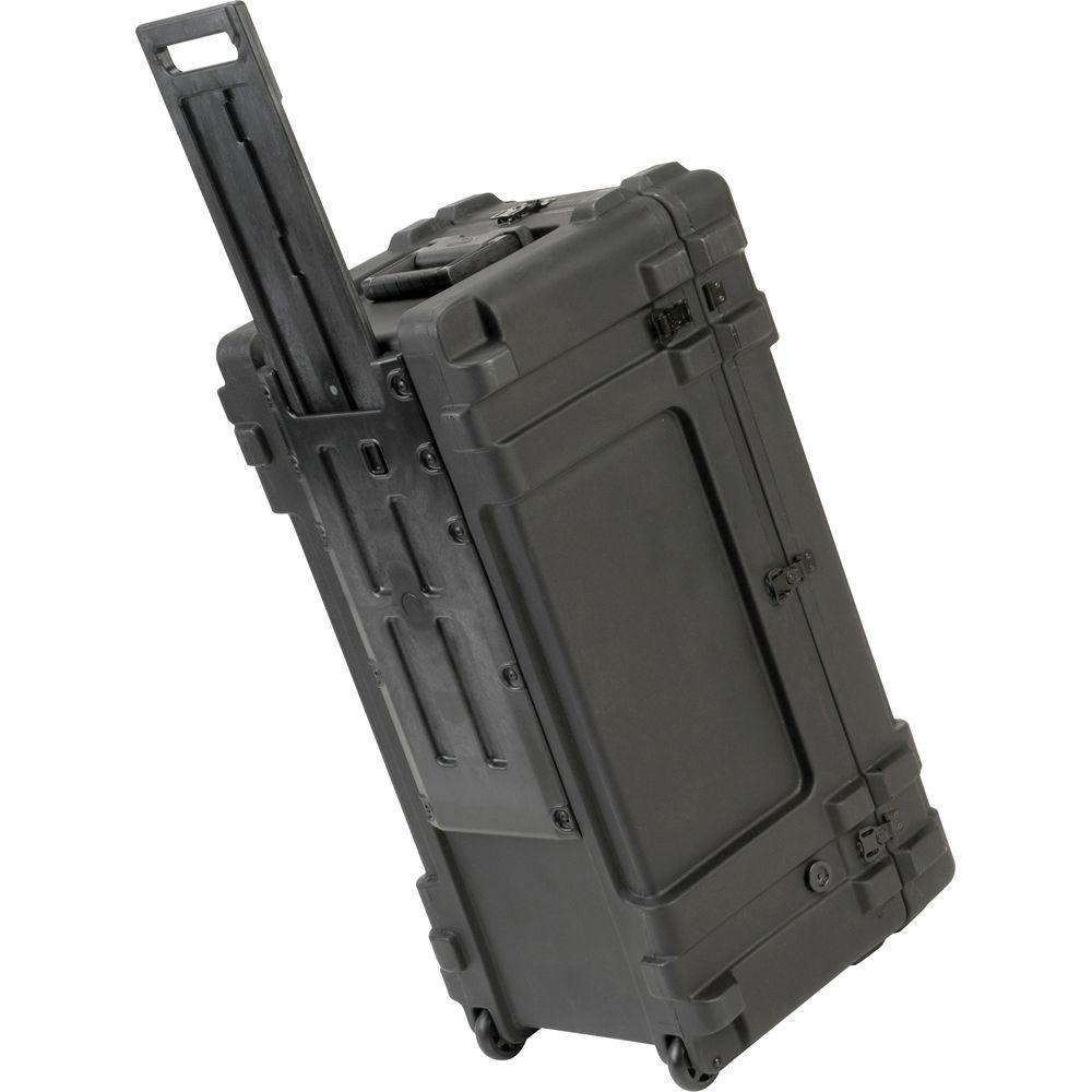 SKB 3R3214-15B-CW Roto-Molded Mil-Standard Utility Case with Cubed Foam Interior and wheels