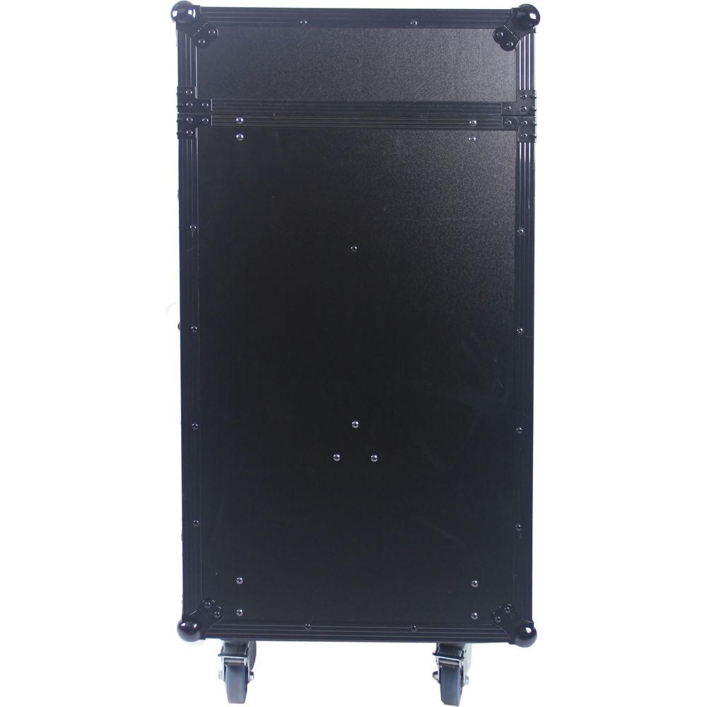 DeeJay LED 11 RU Slant Mixer Rack 16 RU Vertical Rack System Combo Case with Caster Board