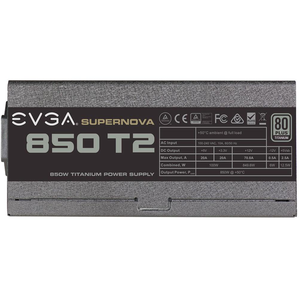 EVGA SuperNOVA 850 T2 850W 80 Plus Titanium Modular Power Supply