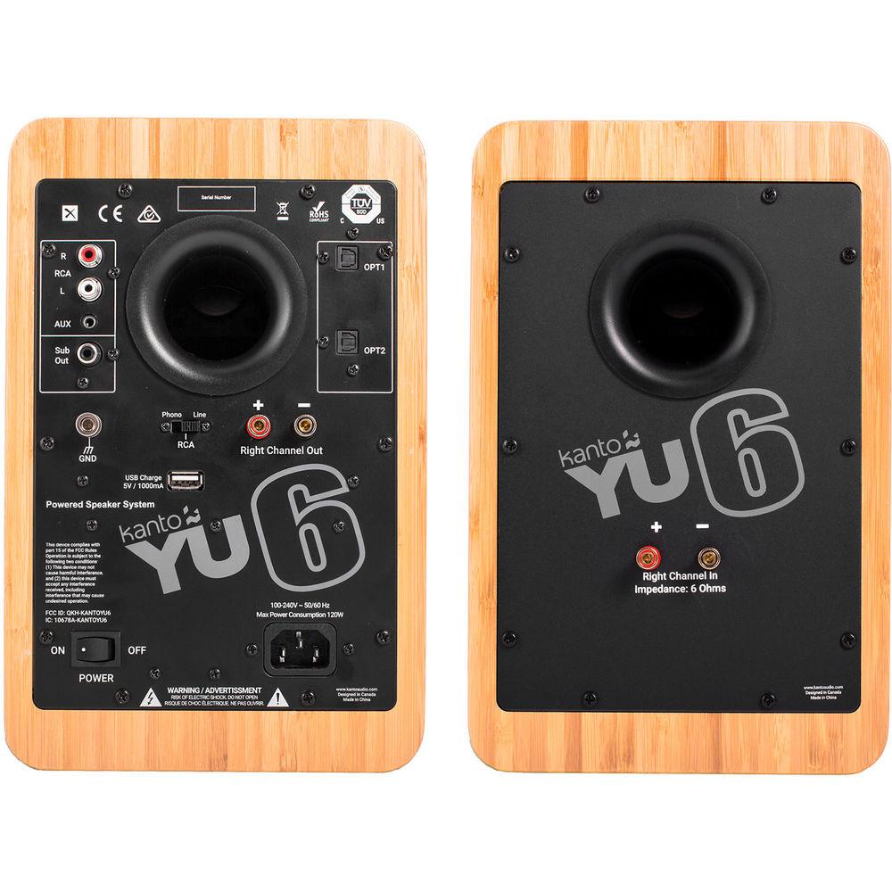 Kanto Living YU6 2-Way Powered Bookshelf Speakers
