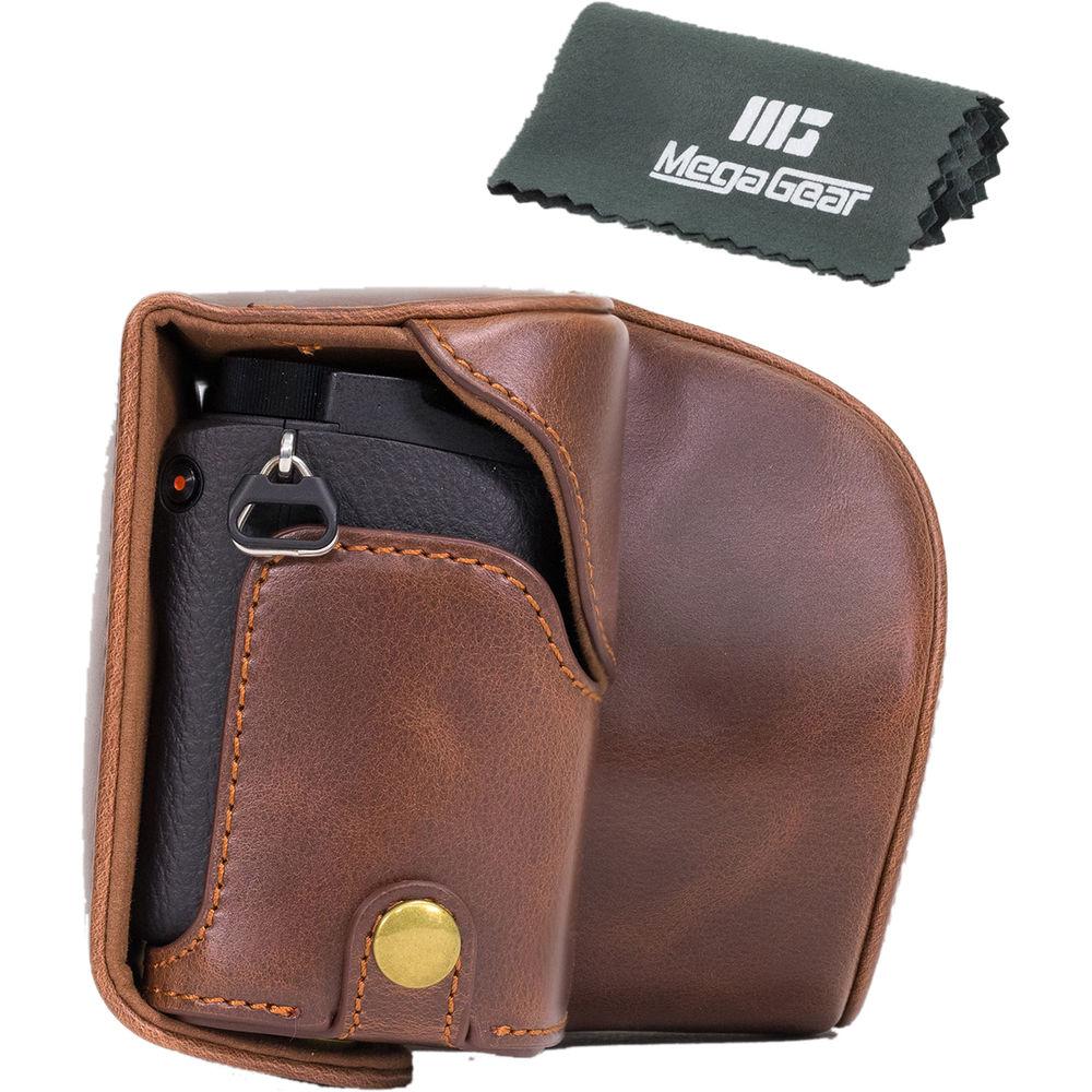 MegaGear MG985 Ever Ready Leather Case with Bottom Opening for Sony a6300 ILCE-6300 a6000