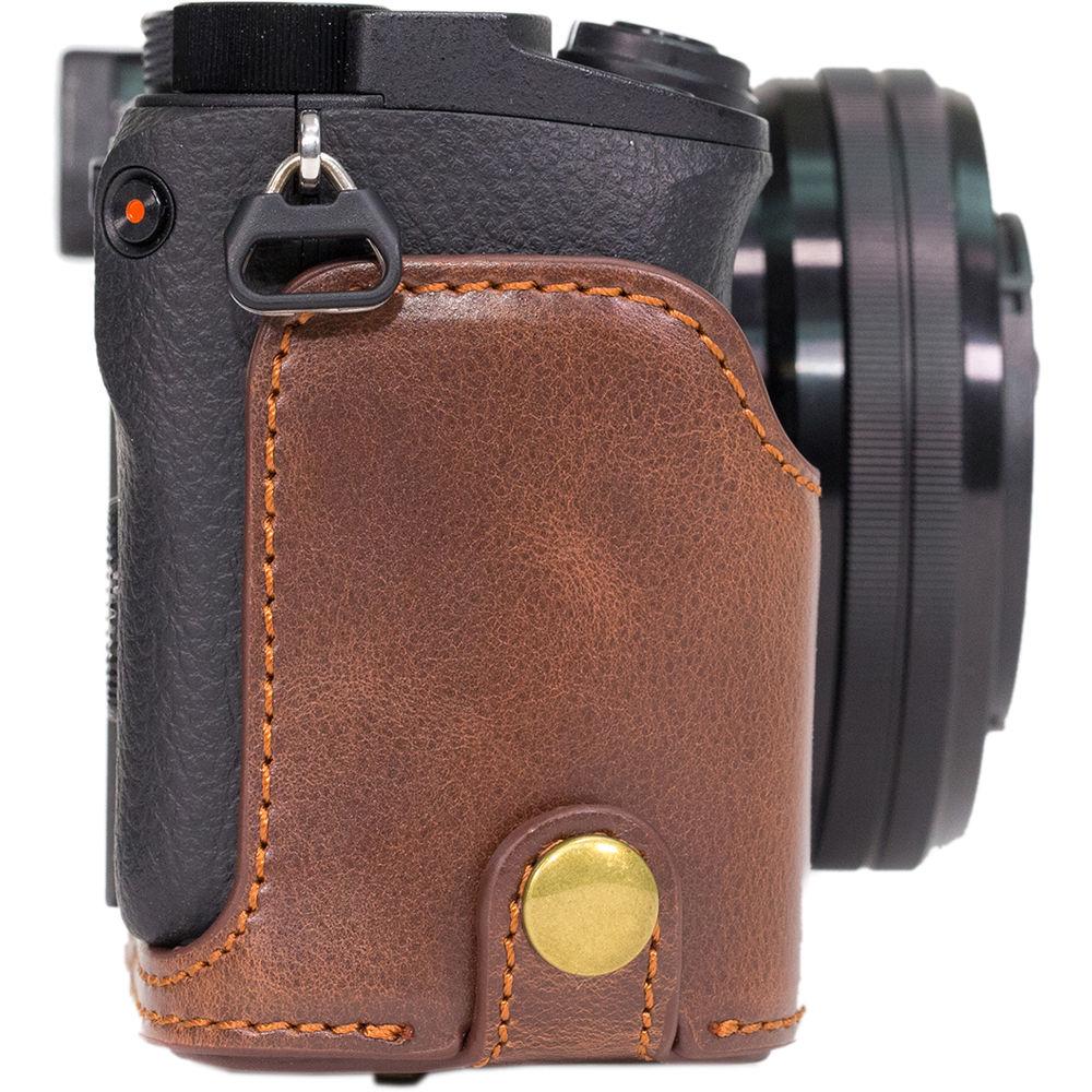 MegaGear MG985 Ever Ready Leather Case with Bottom Opening for Sony a6300 ILCE-6300 a6000