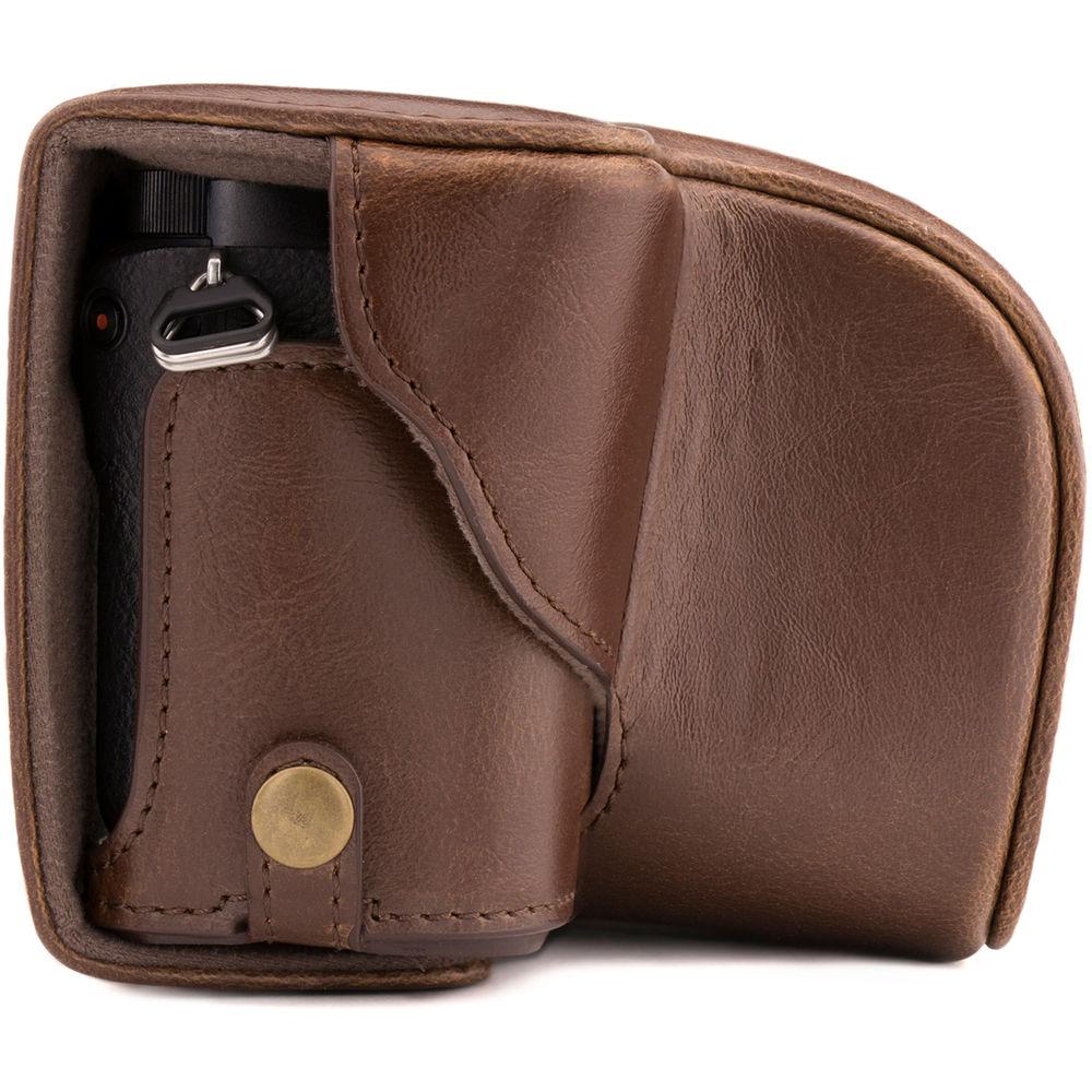 MegaGear MG988 Ever Ready Leather Case with Bottom Opening for Sony a5100 ILCE-5100