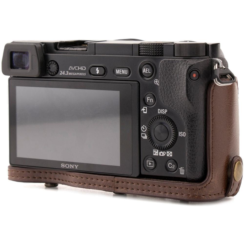 MegaGear MG988 Ever Ready Leather Case with Bottom Opening for Sony a5100 ILCE-5100