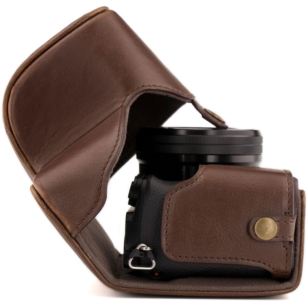 MegaGear MG988 Ever Ready Leather Case with Bottom Opening for Sony a5100 ILCE-5100