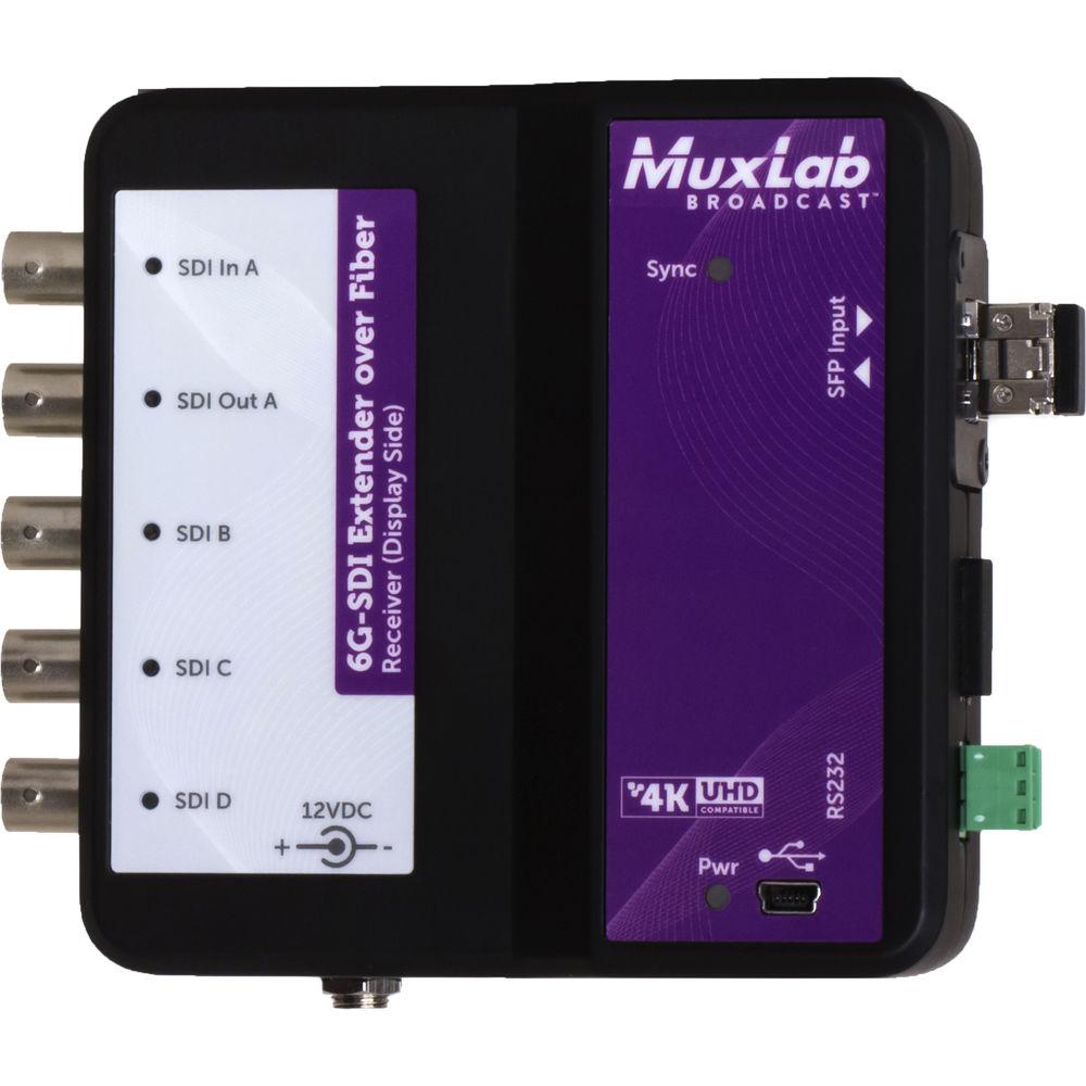 MuxLab 6G-SDI Extender over Fiber Optic with Return Channel