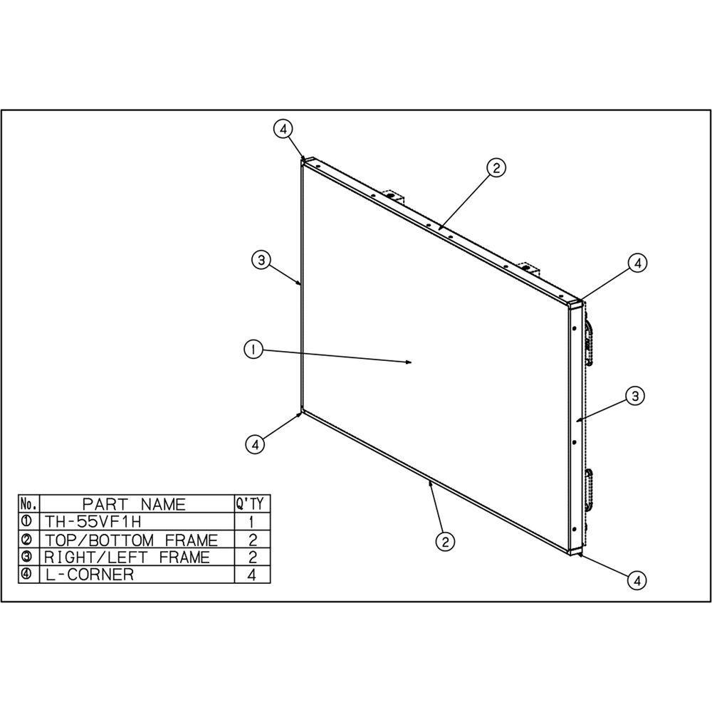 Panasonic Frame Cover Kit for 55" Video Wall Display