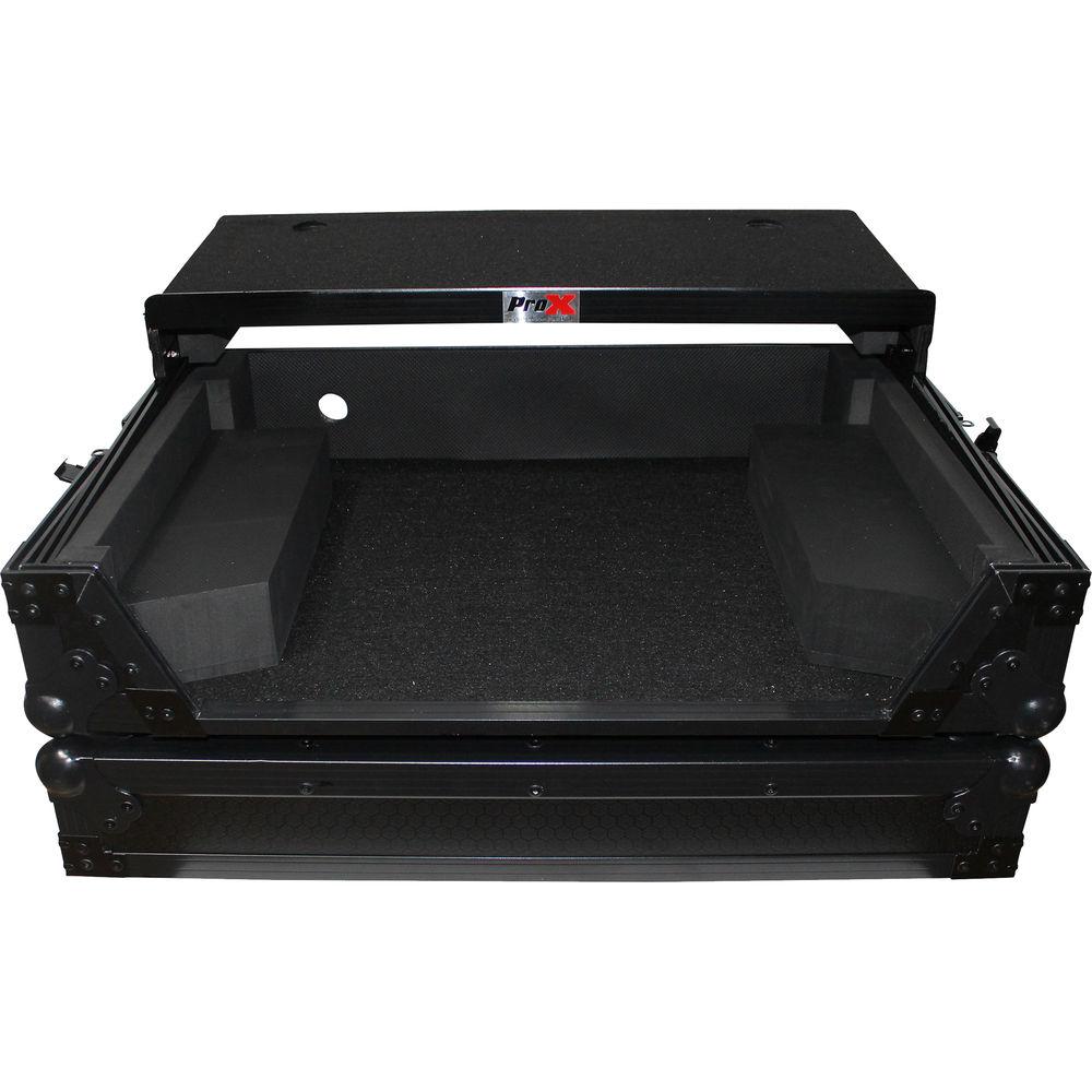 ProX Flight Case for Numark NS6II Controller with Laptop Shelf