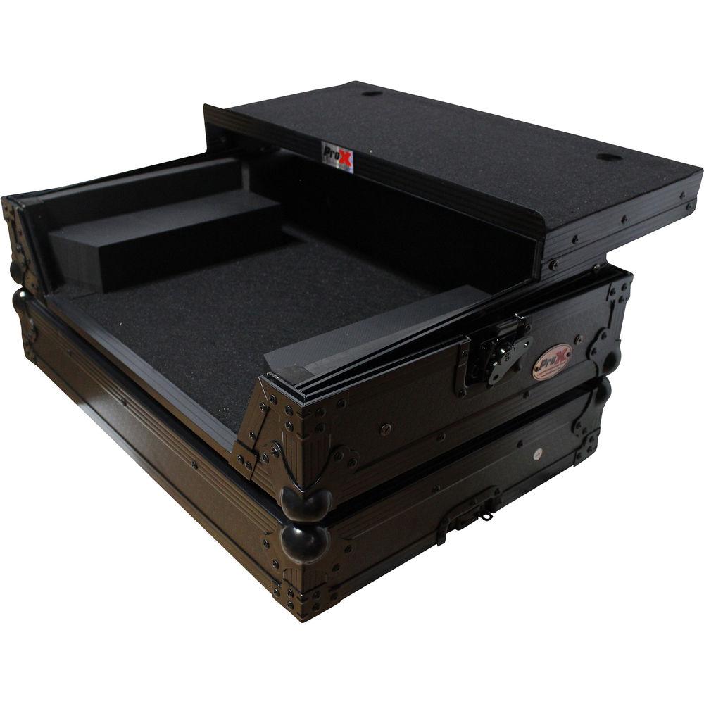 ProX Flight Case for Numark NS6II Controller with Laptop Shelf