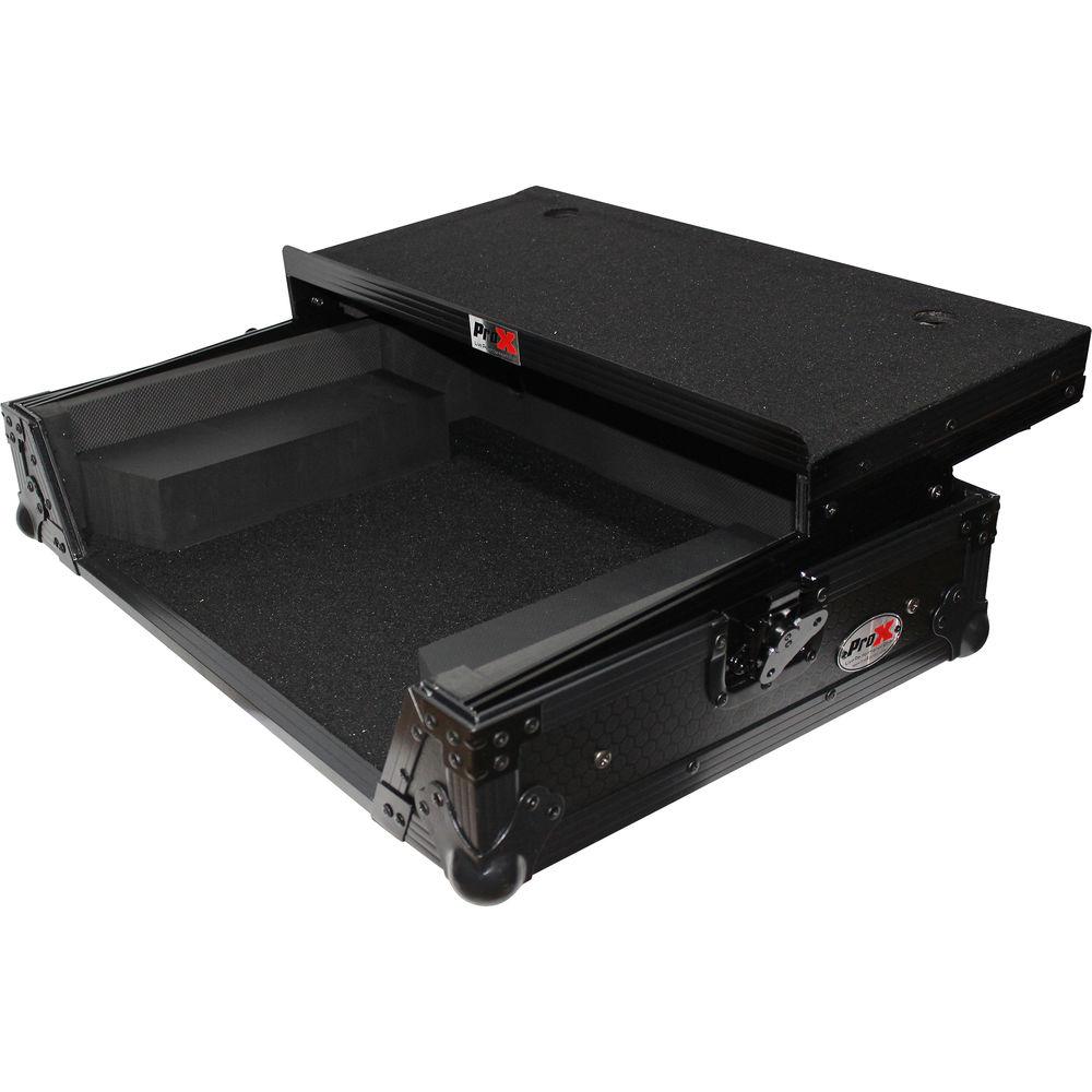 ProX Flight Case for Numark NS6II Controller with Laptop Shelf