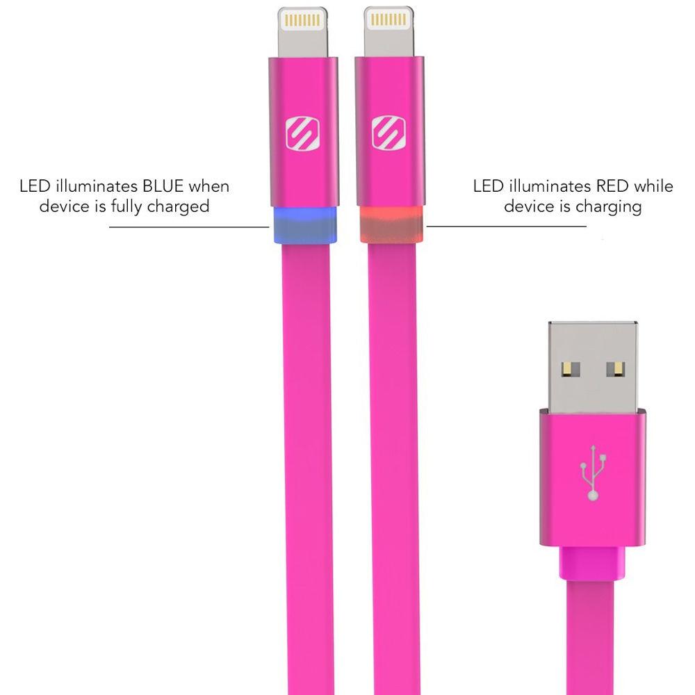 Scosche FlatOut Lightning to USB Charge and Sync Cable with LED Indicator