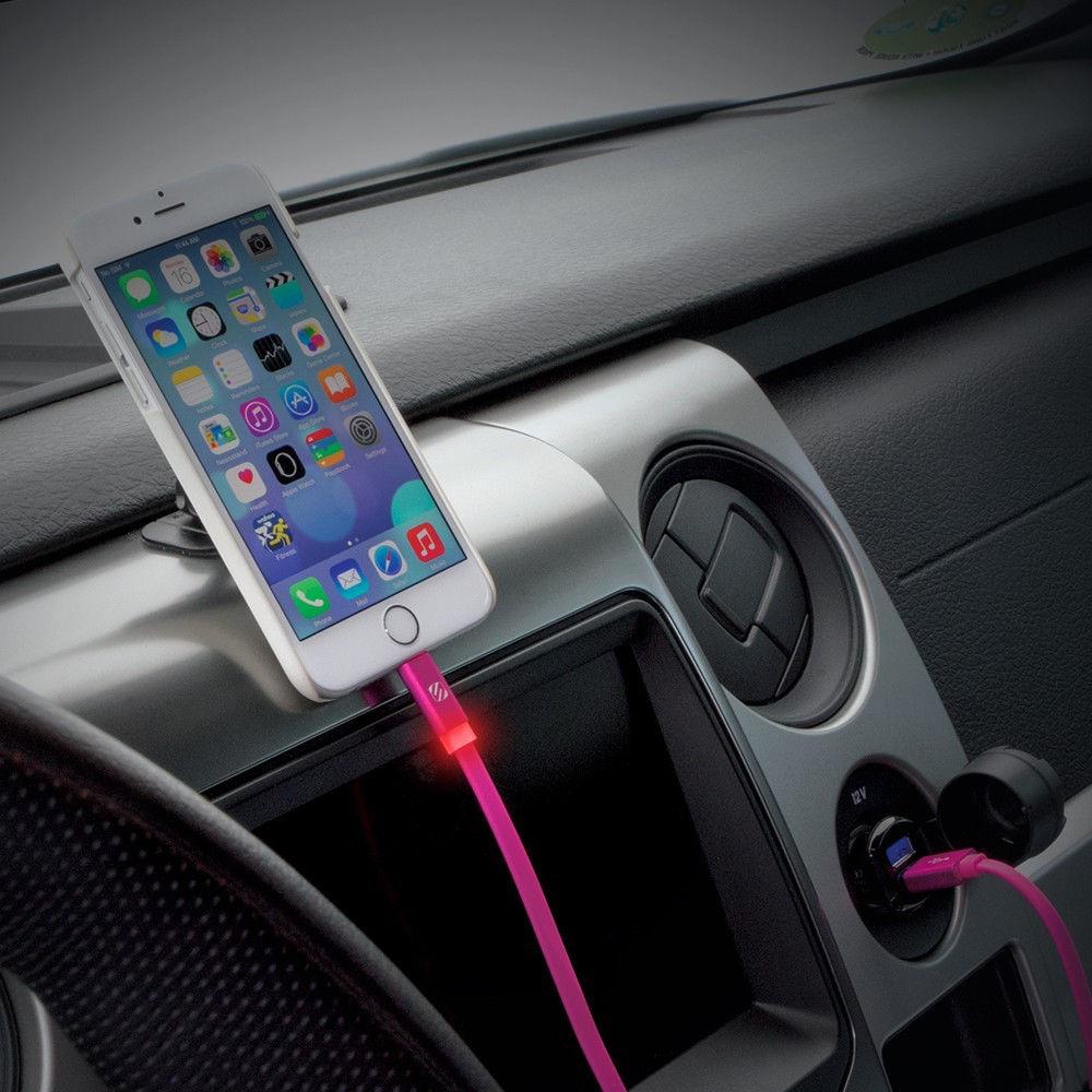 Scosche FlatOut Lightning to USB Charge and Sync Cable with LED Indicator