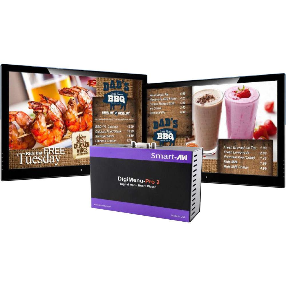 Smart-AVI DigiMenu-Pro 2 Player with 16GB Flash Memory and SaviMenu Manager Software