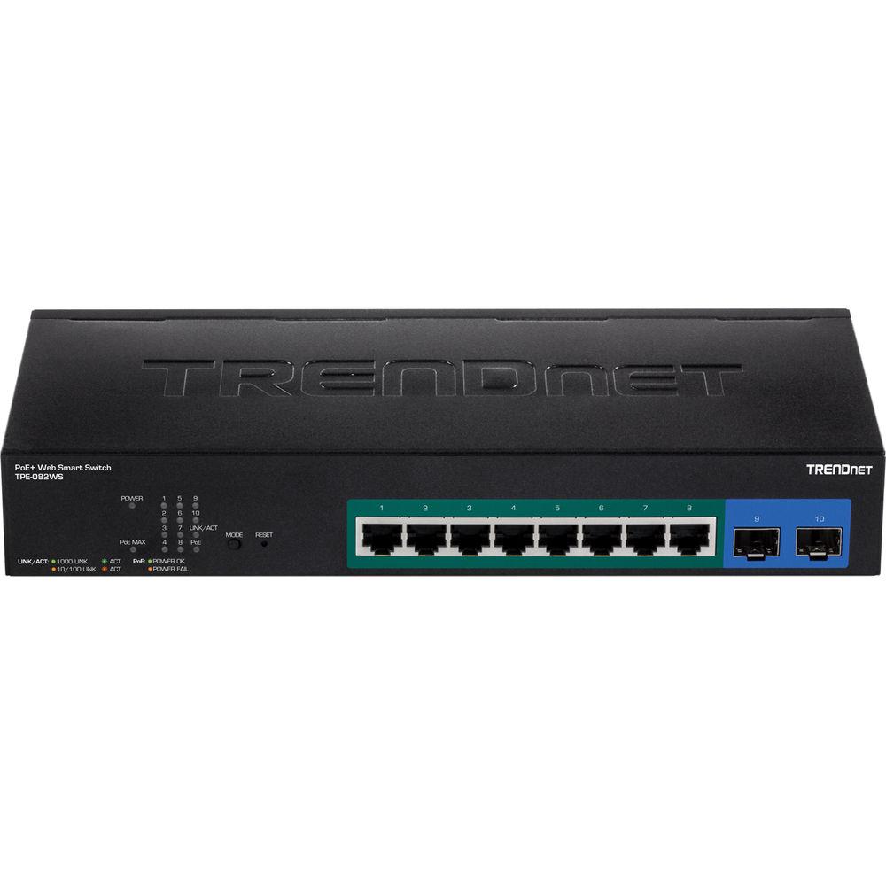 TRENDnet TPE-082WS 10-Port Gigabit PoE Managed Switch