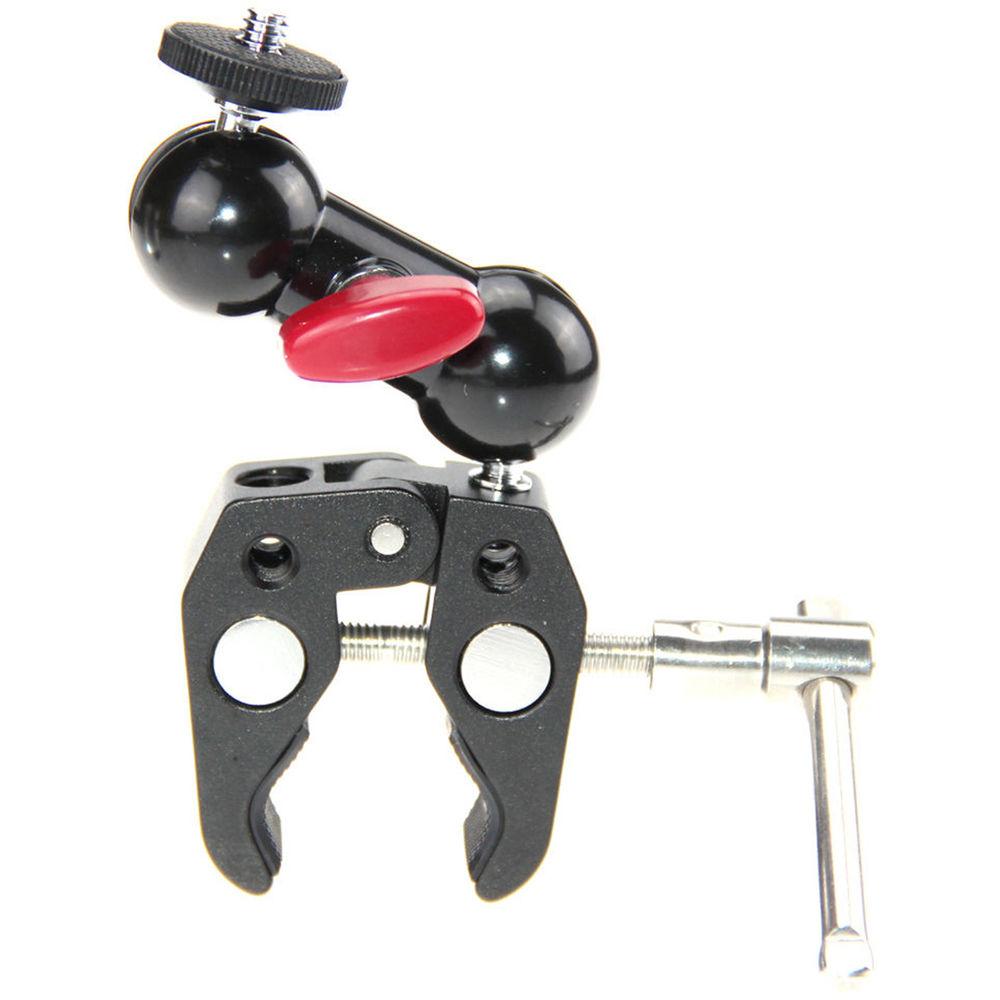 CAMVATE Pole Clamp Mount with Super Clamp & 360 Degree Rotating Mini Ball Head for Mini 7" 8" Monitor