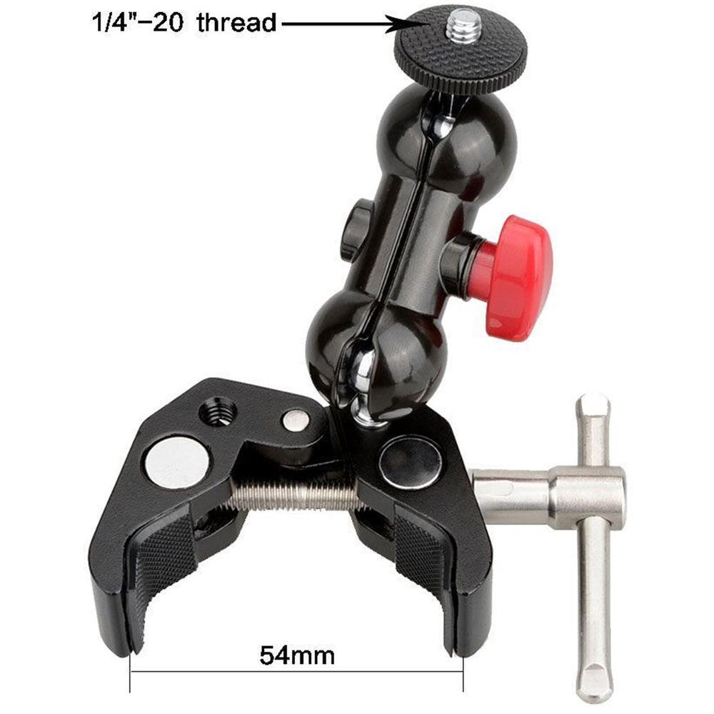 CAMVATE Pole Clamp Mount with Super Clamp & 360 Degree Rotating Mini Ball Head for Mini 7" 8" Monitor