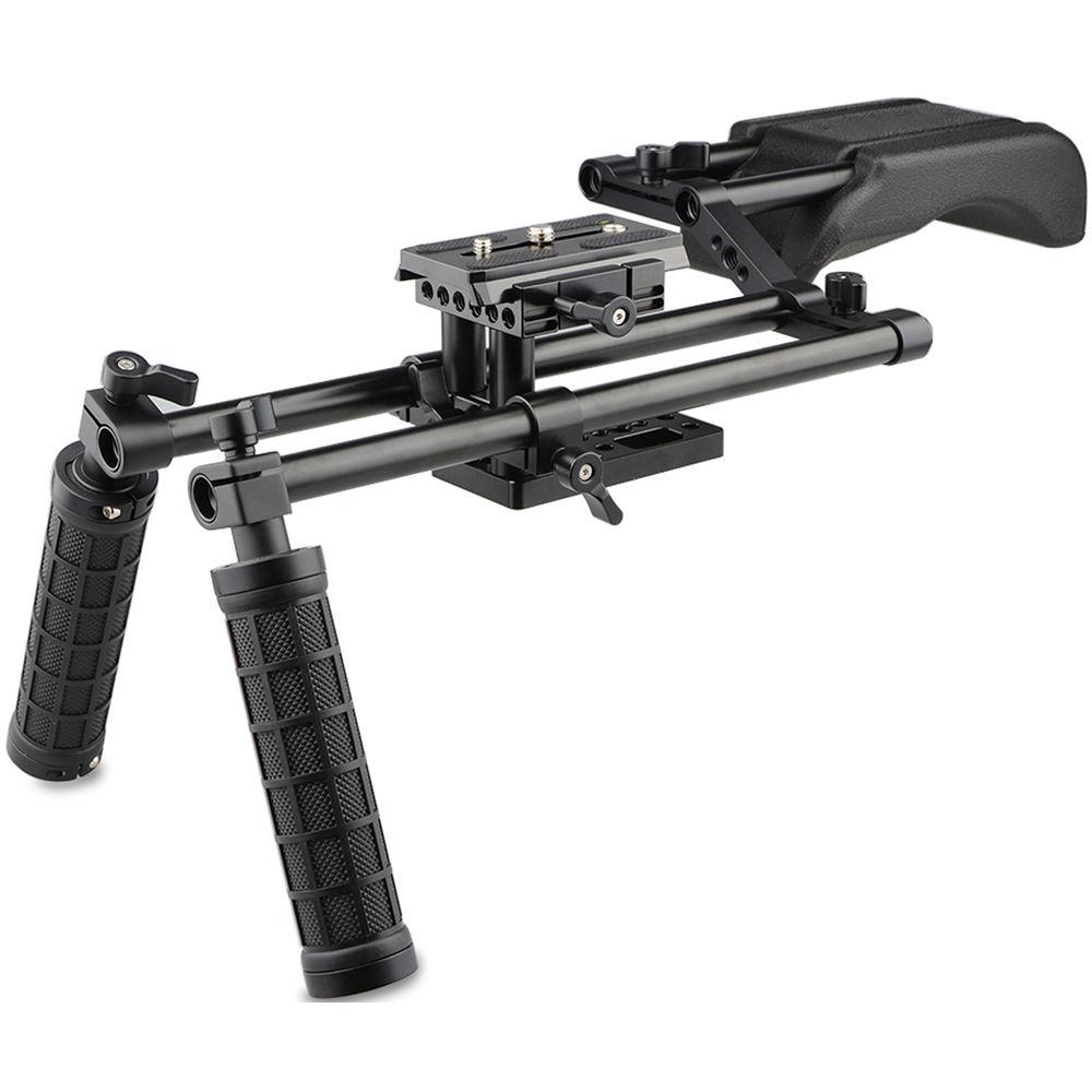 CAMVATE Pro DSLR Offset Shoulder Mount Support Rig Kit with Handgrips