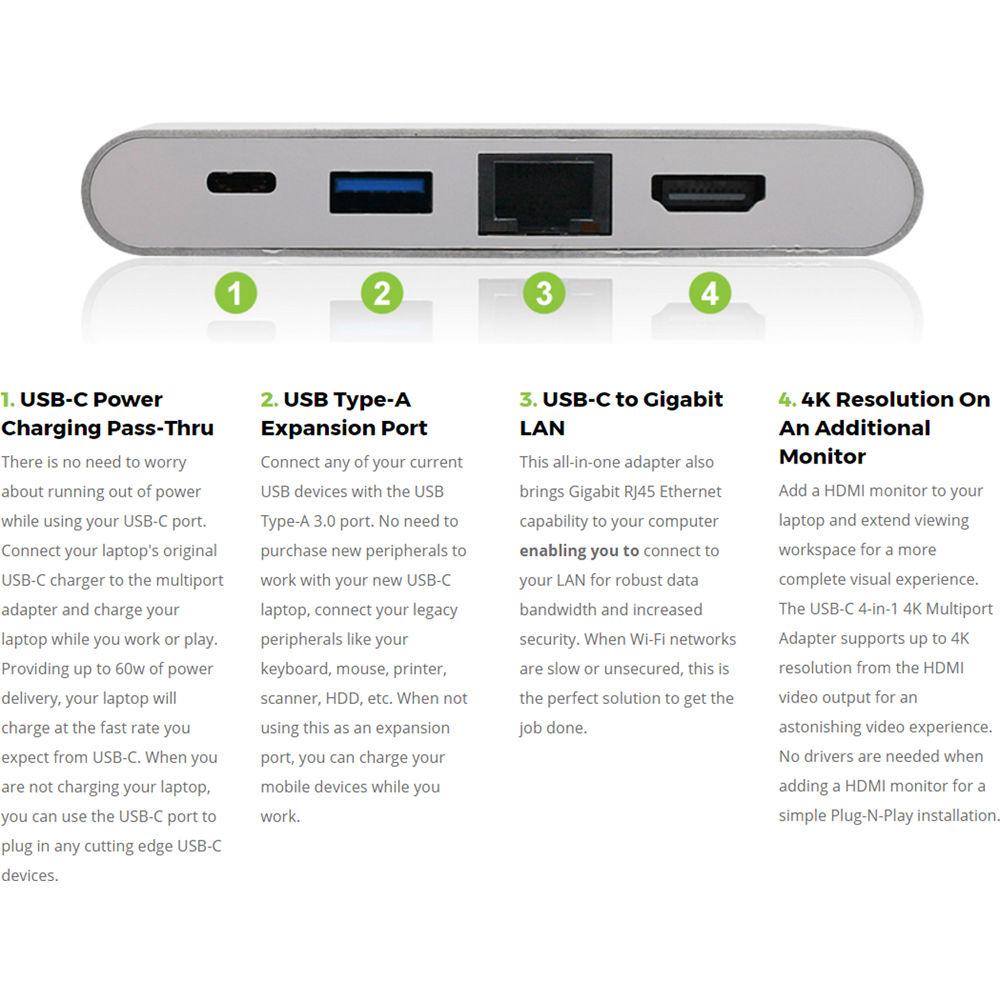 IOGEAR 4-in-1 USB Type-C Multiport Adapter