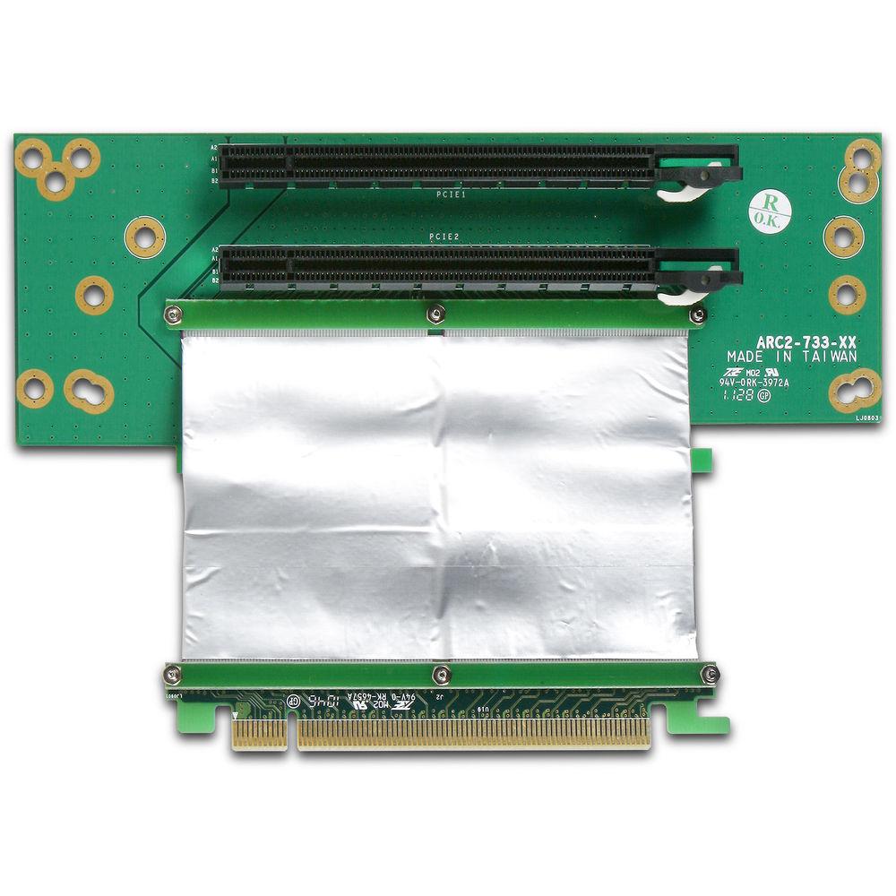 iStarUSA 2RU Two PCIe x16 Card with 2.75" Ribbon Cable