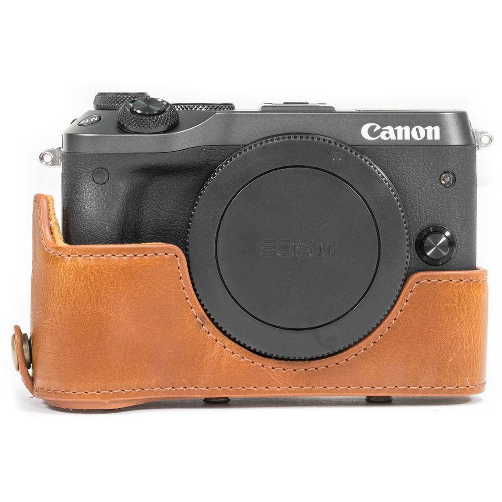 MegaGear MG1181 Ever Ready PU Leather Case & Strap for Canon EOS M6 & 18-55mm