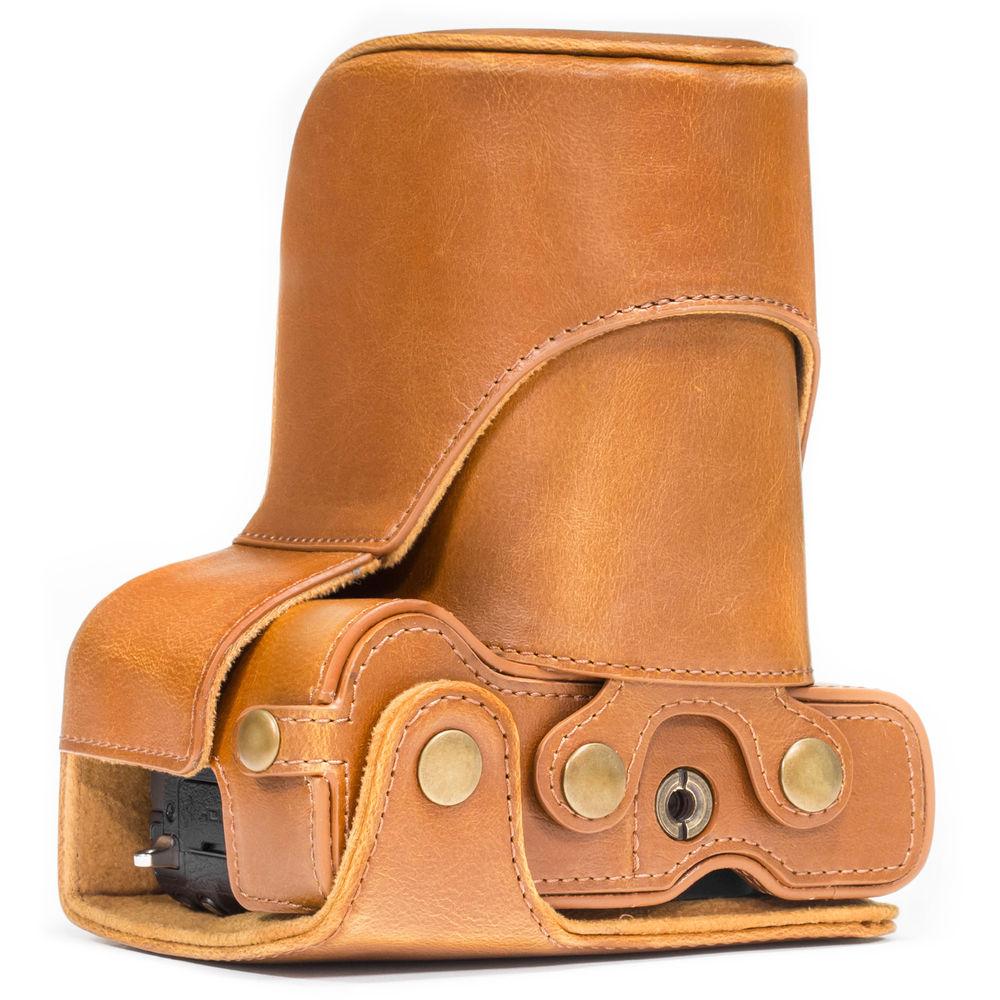 MegaGear MG1181 Ever Ready PU Leather Case & Strap for Canon EOS M6 & 18-55mm