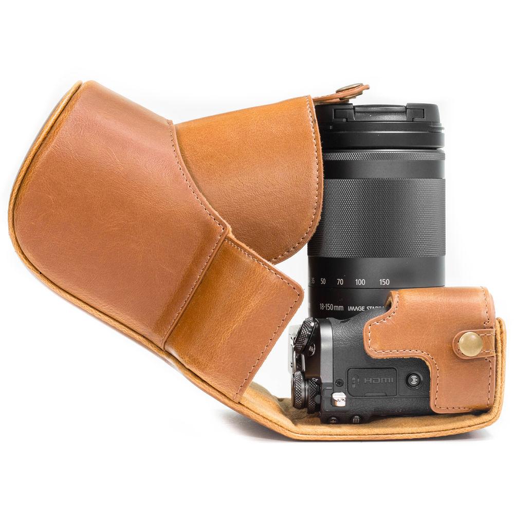 MegaGear MG1181 Ever Ready PU Leather Case & Strap for Canon EOS M6 & 18-55mm