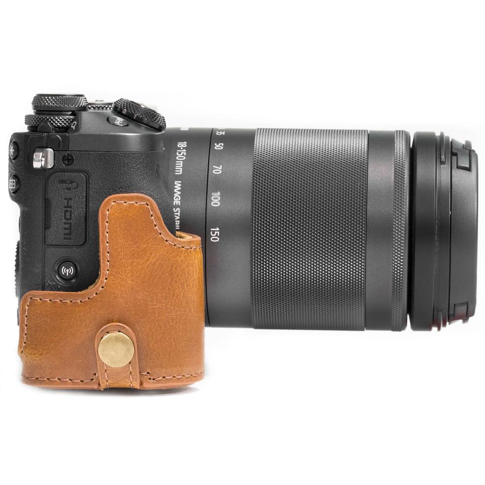 MegaGear MG1181 Ever Ready PU Leather Case & Strap for Canon EOS M6 & 18-55mm