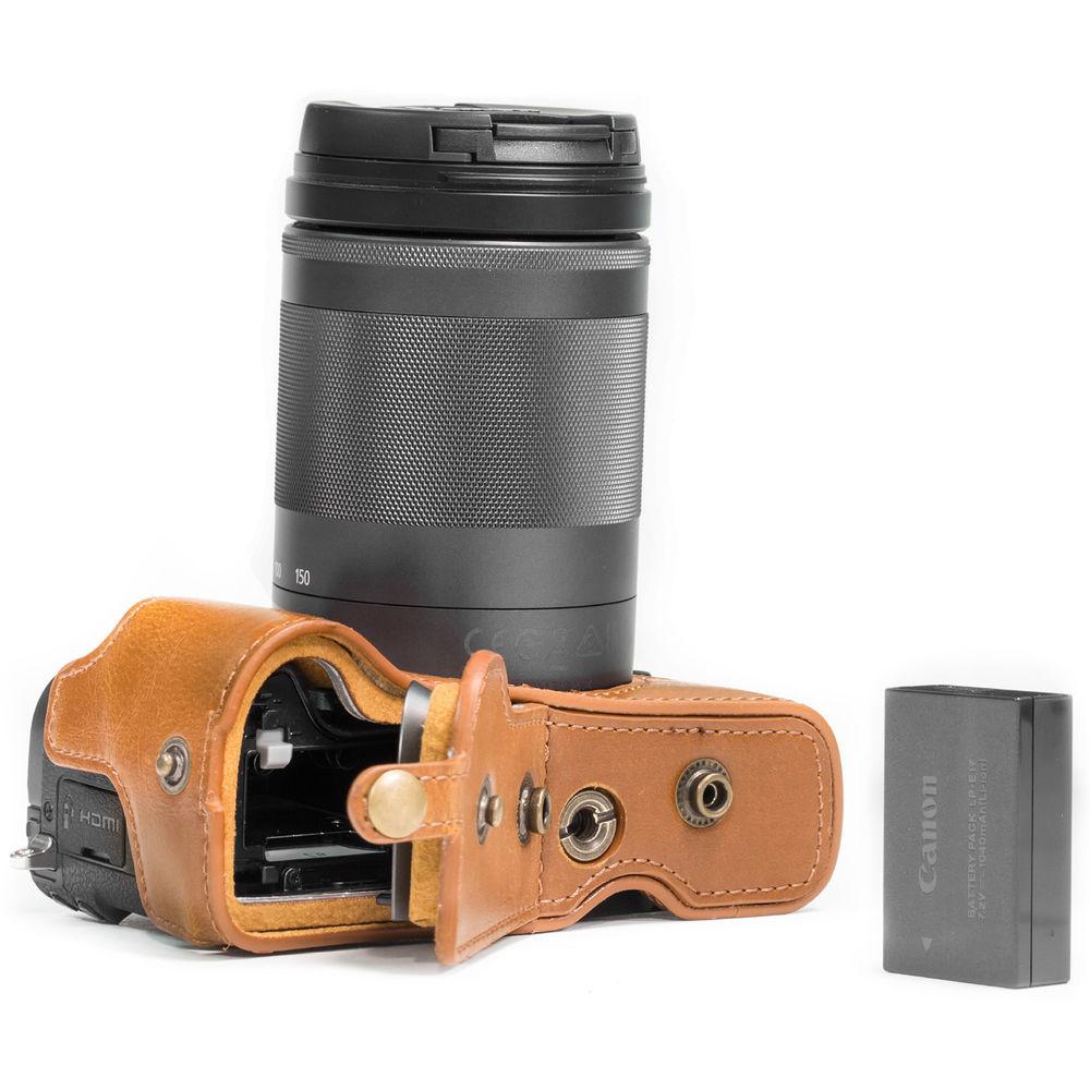 MegaGear MG1181 Ever Ready PU Leather Case & Strap for Canon EOS M6 & 18-55mm