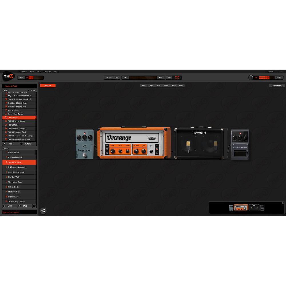 Overloud TH-U Rock - Amplifier and Speaker Emulation Software for Music Production