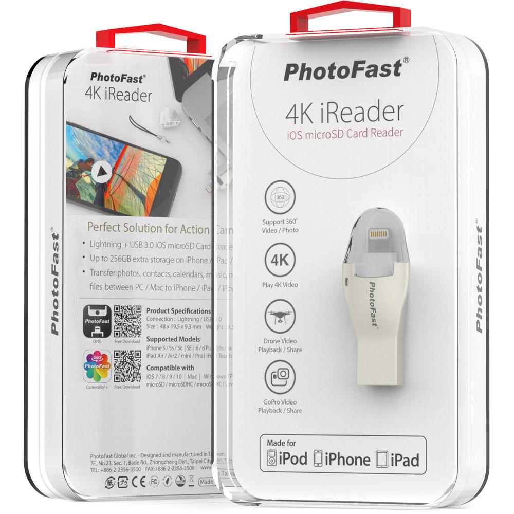 PhotoFast 4K iReader microSD Card Reader, PhotoFast, 4K, iReader, microSD, Card, Reader
