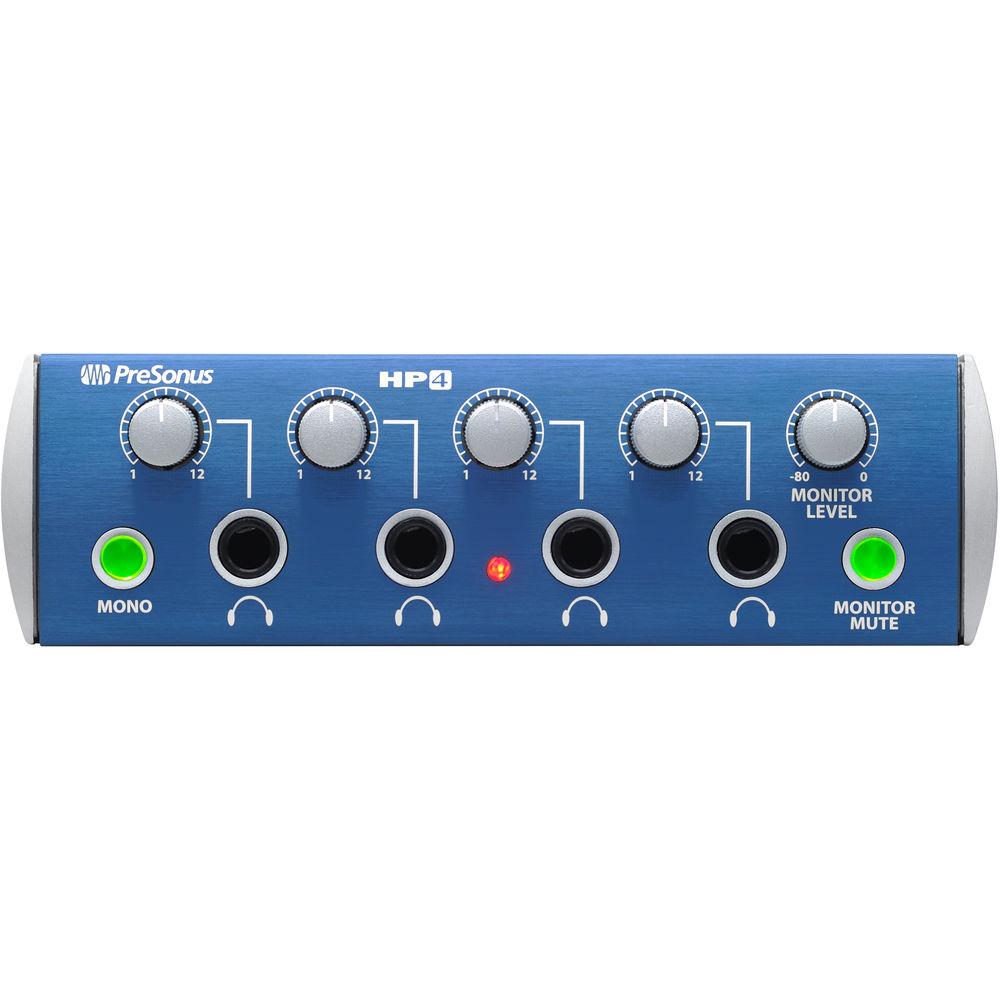 PreSonus HD9 HP4 Pack 4-Channel Headphone Amplifier with 4 Closed-Back Headphones