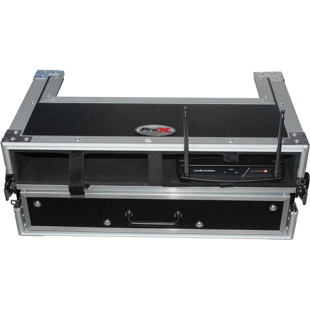 ProX X-2WM2DR Wireless Mic-System Case with 2U Rack Drawer