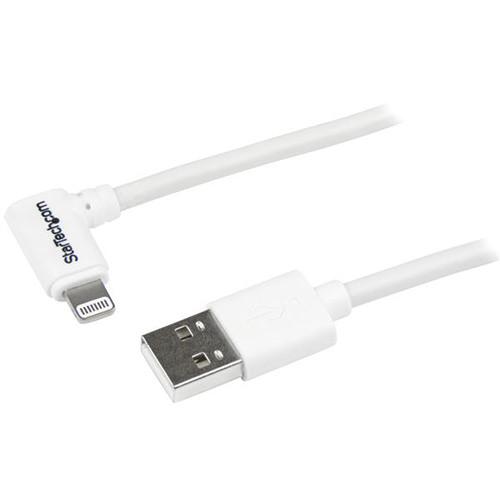 StarTech Angled Black Apple 8-pin Lightning Connector to USB Cable for iPhone iPod iPad