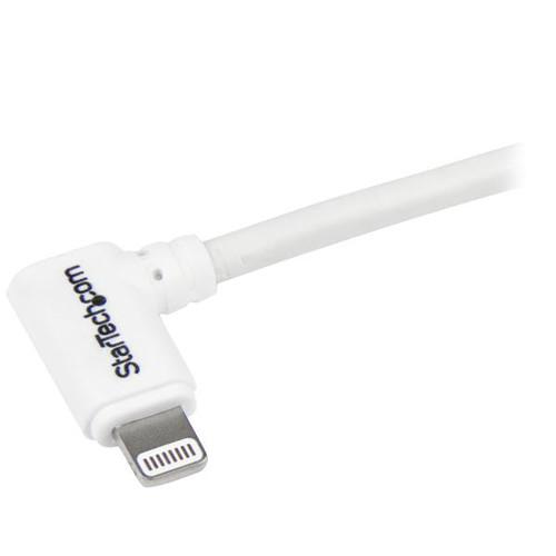 StarTech Angled Black Apple 8-pin Lightning Connector to USB Cable for iPhone iPod iPad